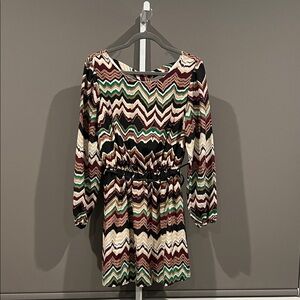 My Michelle Multicolor Long Sleeve Dress